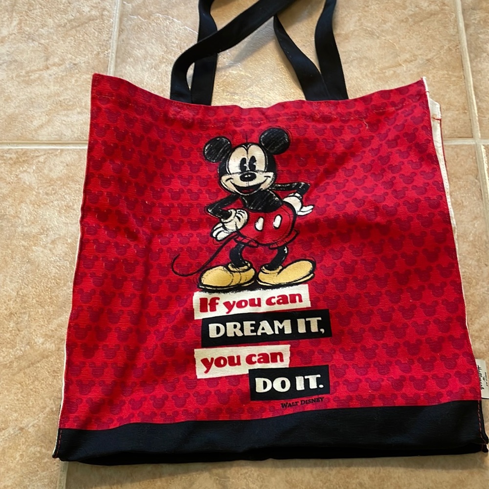 Mickey Mouse bag hardly used.  See picture there are 2 small holes.